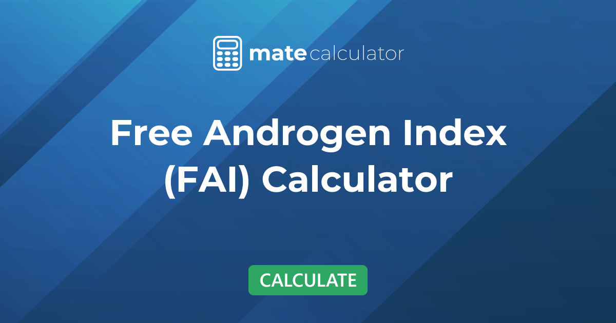 Free Androgen Index Calculator Mdcalc